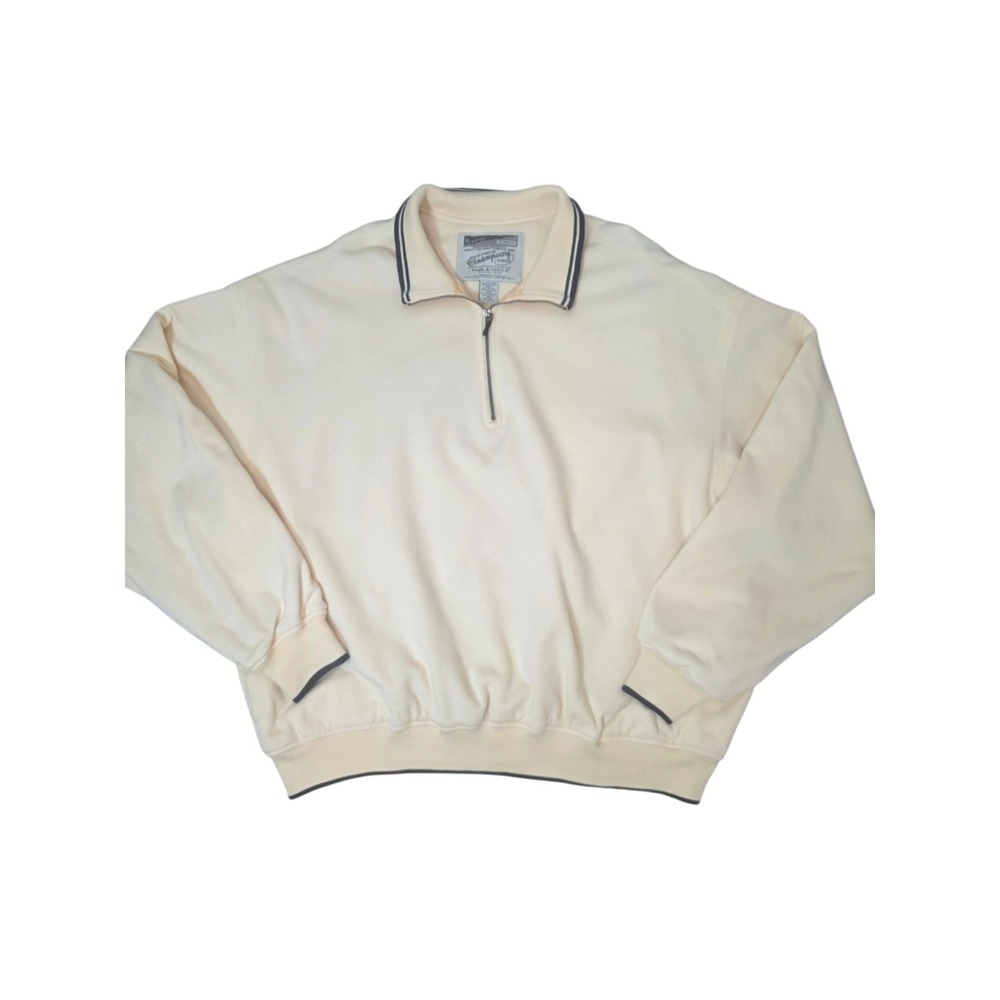 Page & Tuttle Canterbury Mens XL Yellow 1/4 Zip Weather Resistant Pullover